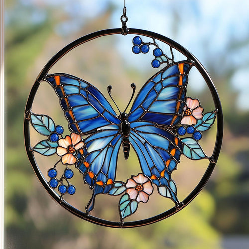Blue Butterfly WT0703016CL Suncatcher