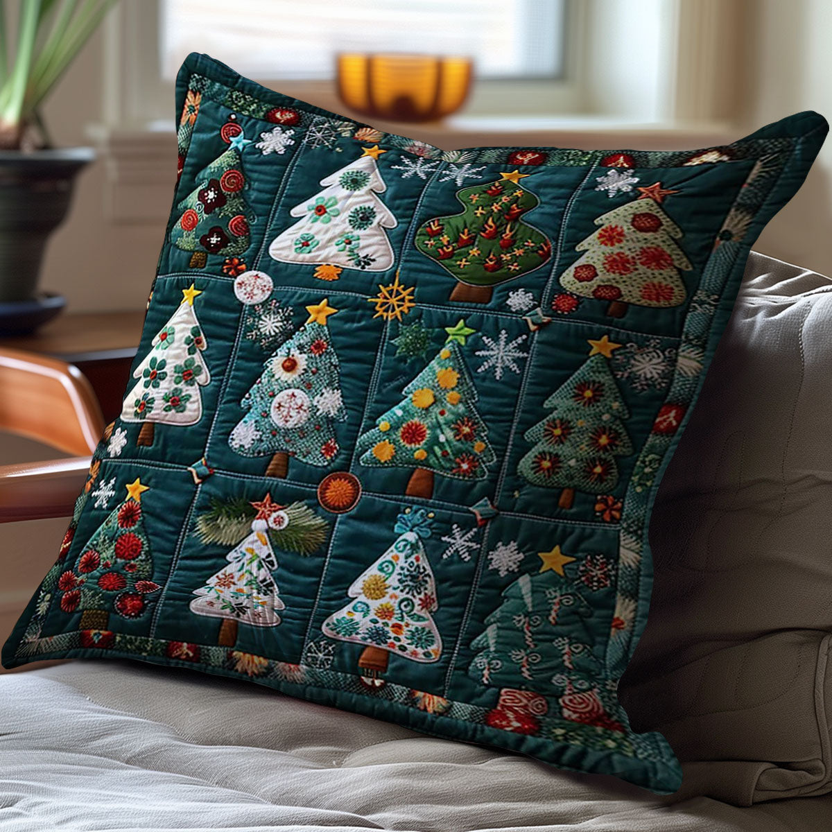 Christmas Tree WJ0410030CL Quilt Pillow Case