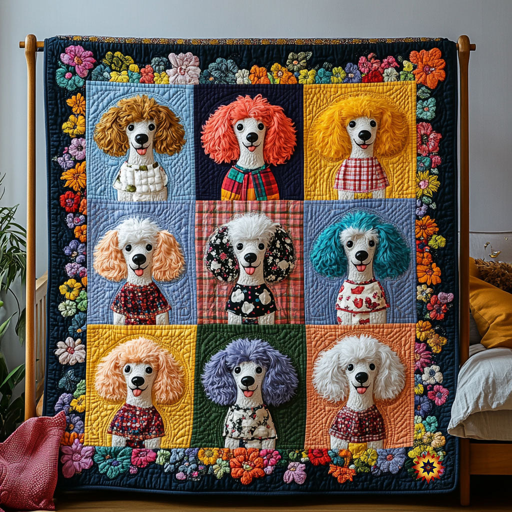 Colorful Hair  Poodle WY0611010CL Quilt