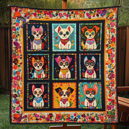 Chihuahua's Sugar Skull Joy WN0910072CL Quilt