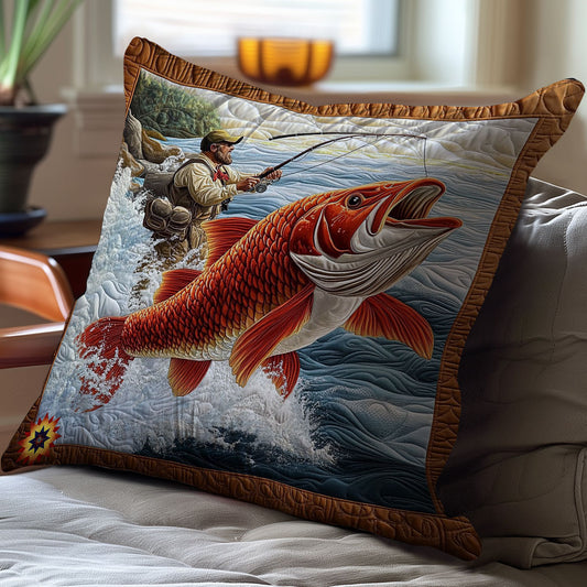 Fish Hunter WY1412005CL Quilt Pillow Case