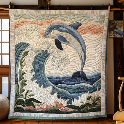 Dolphin Wave WX1212016CL Quilt