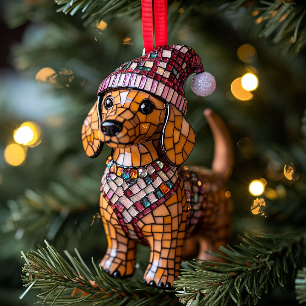 Dachshund Magic Ride WN1510039CL Christmas Ornament