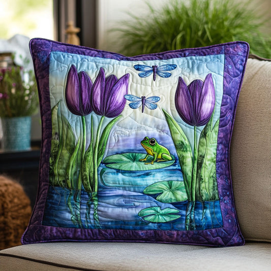 Purple Tulips WT0703048CL Quilt Pillow Case