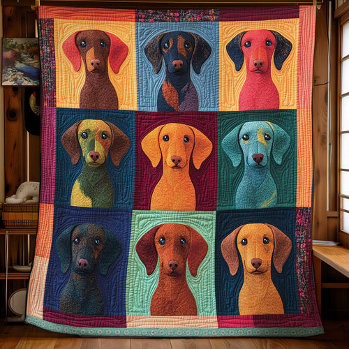 Dachshund Patchwork WX0912008CL Quilt