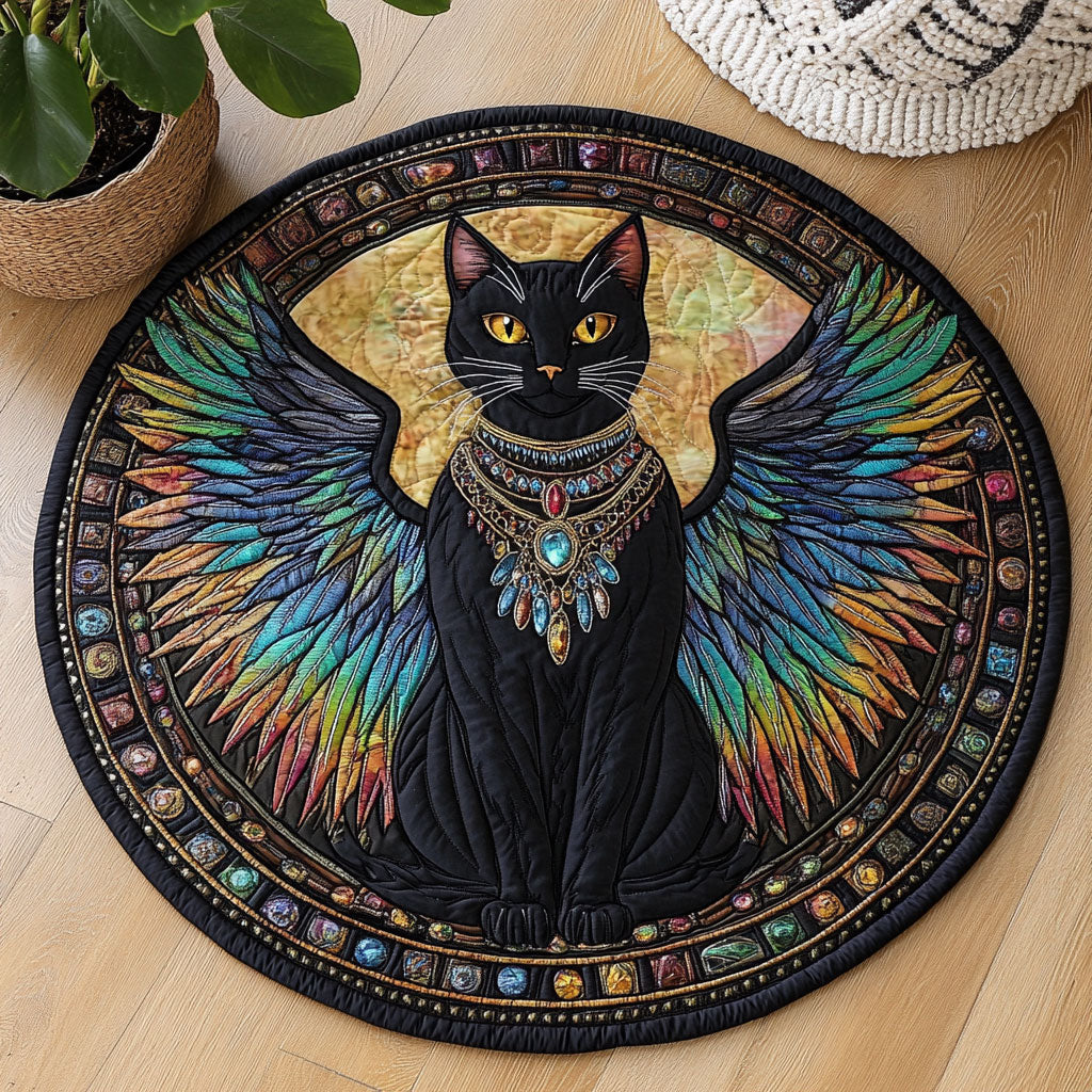 Mystic Bastet CW2905567CL Quilted Round Mat