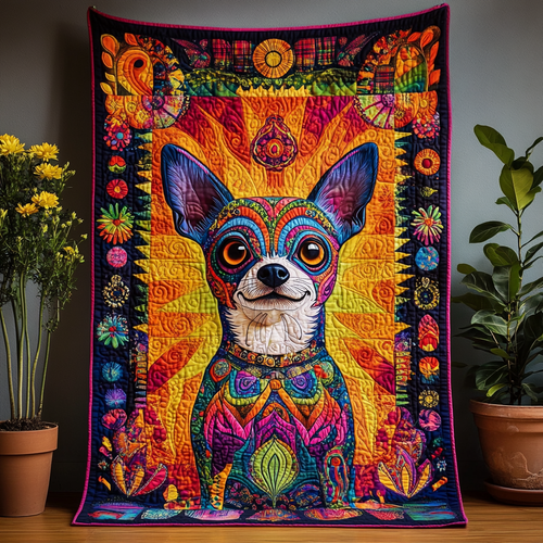 Mystical Chihuahua Hippie WN2409073CL Quilt