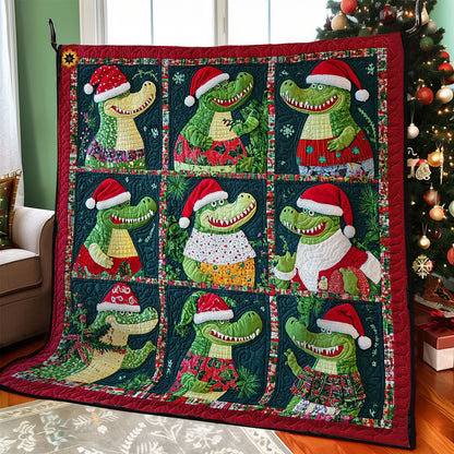 Santa Crocodile WY1411043CL Quilt