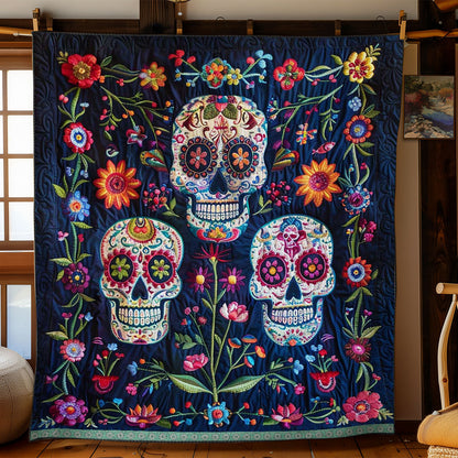 Calavera Sugar Skulls WJ1309028CL Quilt