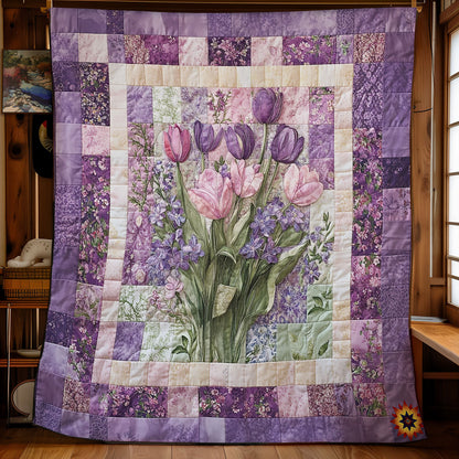 Purple Tulip WY1911046CL Quilt