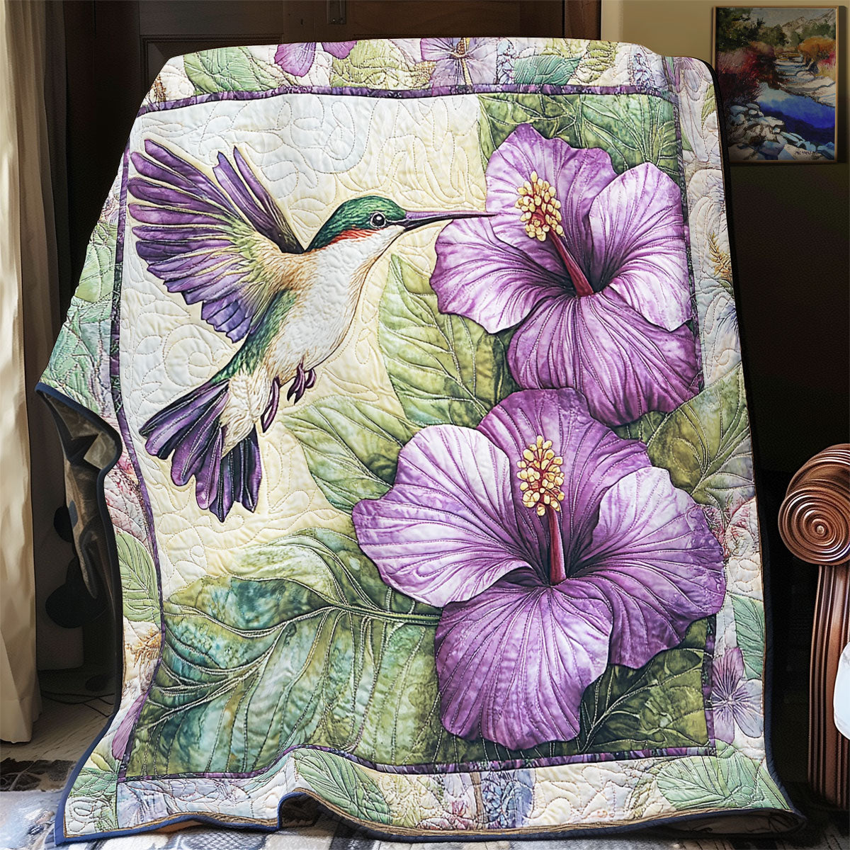 Hummingbird Flower WX3112021CL Quilt