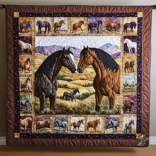 Horse Lovely Couple WU0611001CL Quilt