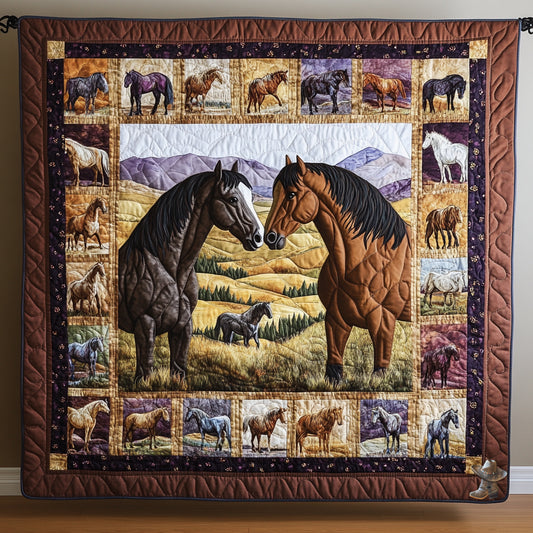 Horse Lovely Couple WU0611001CL Quilt