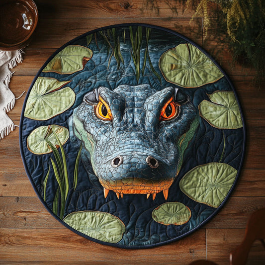 Swamp's Watchful CP0605014CL Quilted Round Mat