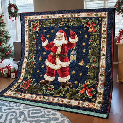 Dancing Celebration Santa WP0609015CL Quilt