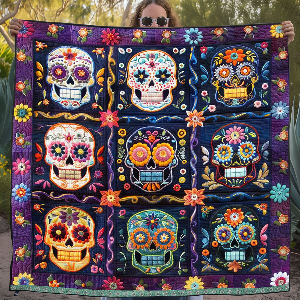 Calavera Sugar Skulls WJ2009009CL Quilt