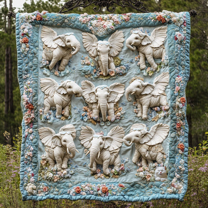 Angel Elephant WU1210008CL Quilt