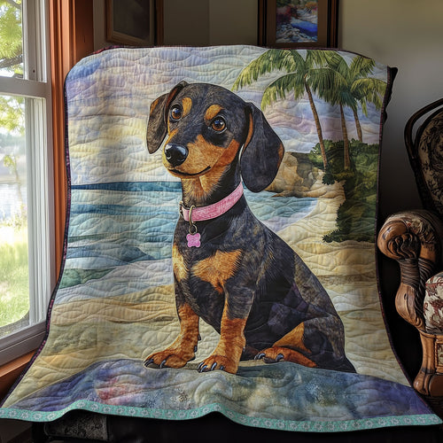 Dachshund Happy WT0810017CL Quilt