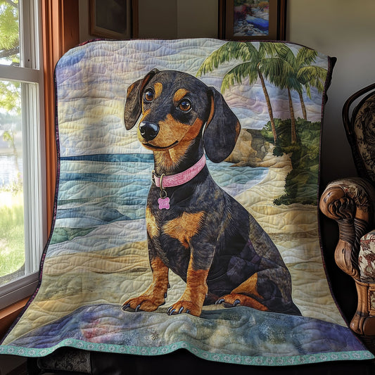 Dachshund Happy WT0810017CL Quilt