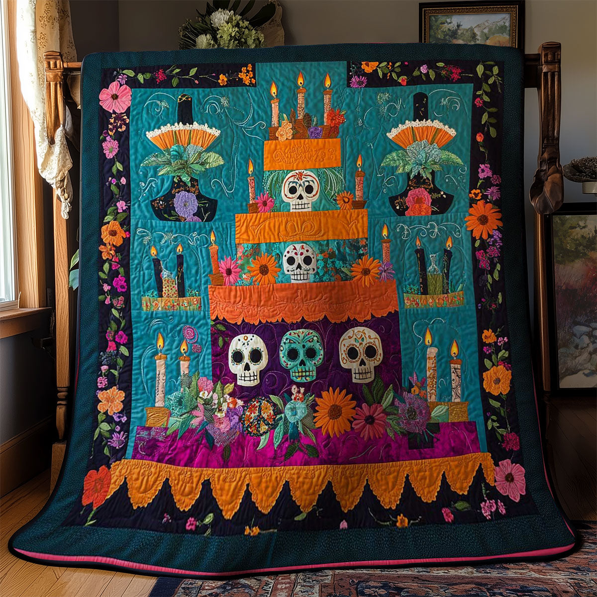 Skull Cake Fiesta WN2811038CL Quilt