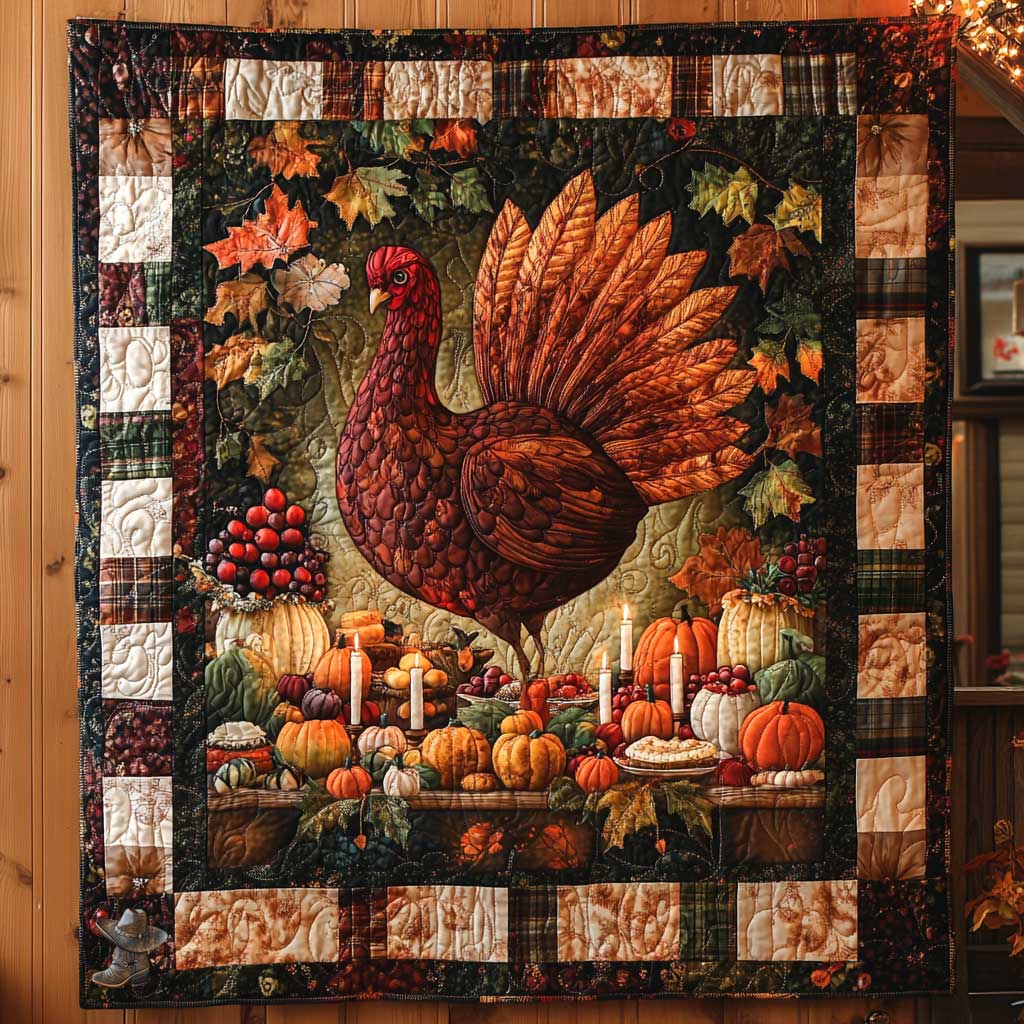 Autumn Turkey Delight WN2011049CL Quilt