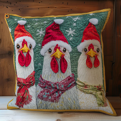 Three Snow Chicken WY0212031CL Quilt Pillow Case