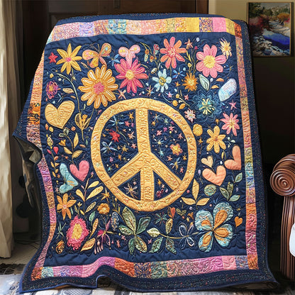 Flower Peace Sign WY3112011CL Quilt