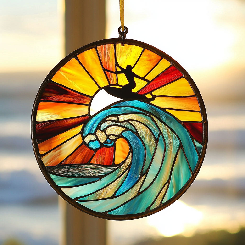 Wave Surfer WY220235CL Suncatcher