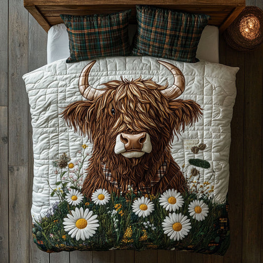 Daisy Highland Cow WX3112051CL Duvet Cover Set