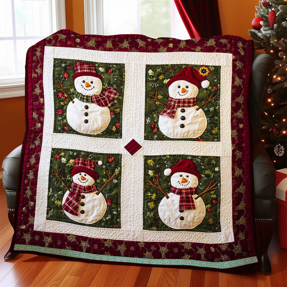 Christmas Snowman WJ1012006CL Quilt