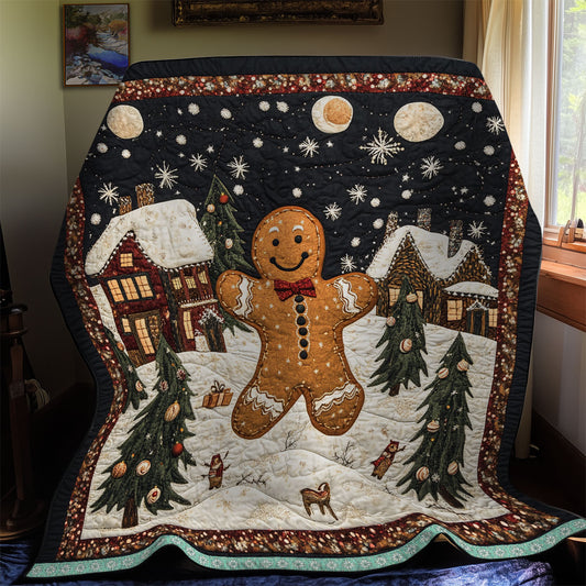 Gingerbread Man In Night WX2311021CL Quilt