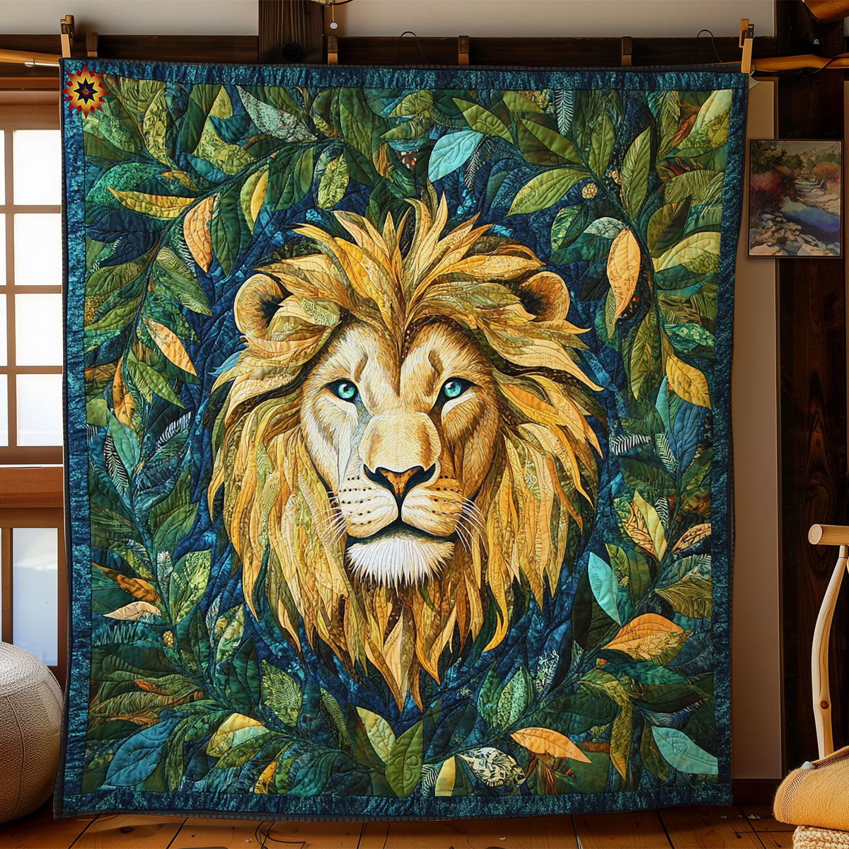 Lion Leaves WY1411007CL Quilt