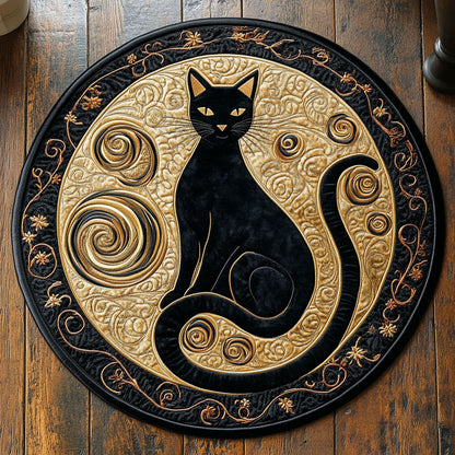 Mystic Feline CP1806003CL Quilted Round Mat