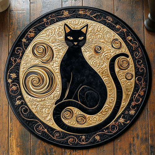 Mystic Feline CP1806003CL Quilted Round Mat