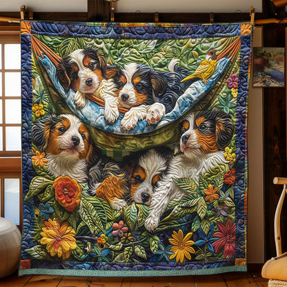 Puppies In The Garden WJ2809011CL Quilt