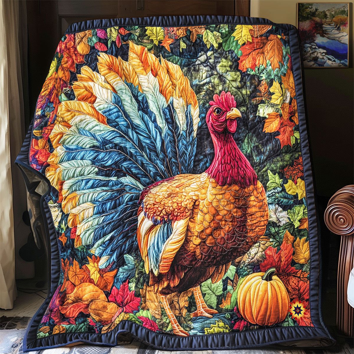 Turkey Thanksgiving Festival WY1911058CL Quilt