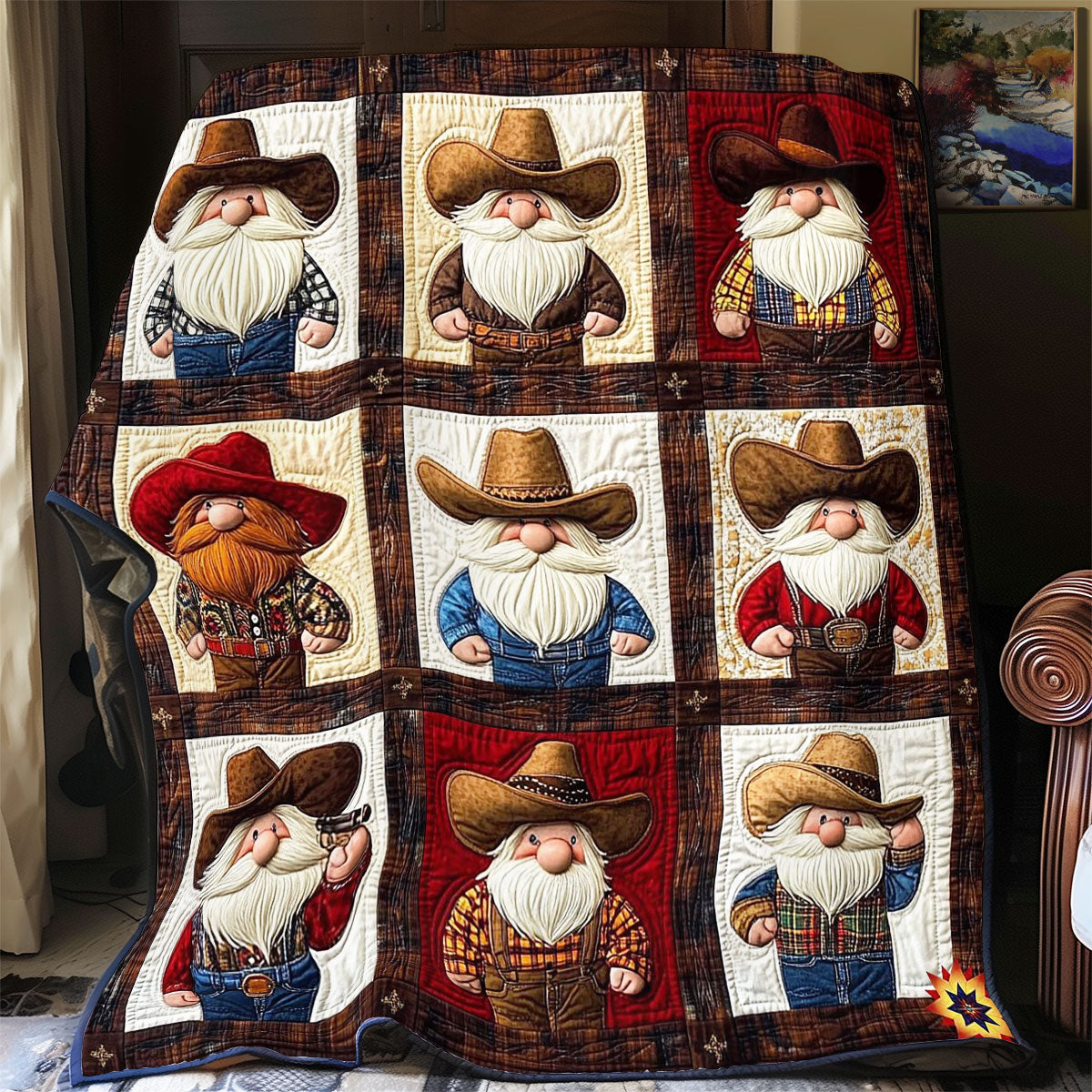 Cowboy Gnome WY0412003CL Quilt