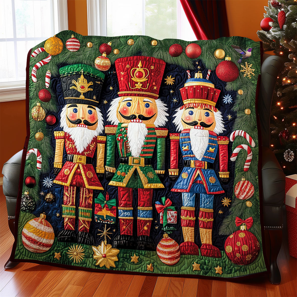 Three Nutcrackers WY2211027CL Quilt