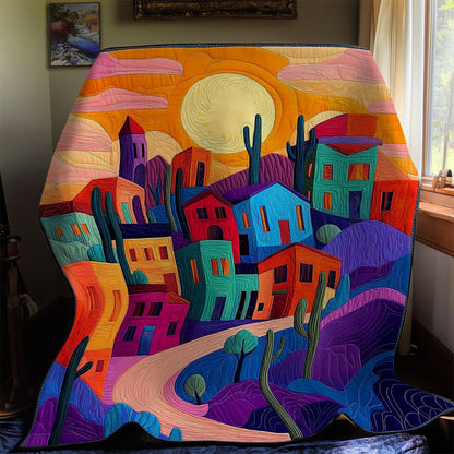 Village In Sunset WY1911060CL Quilt