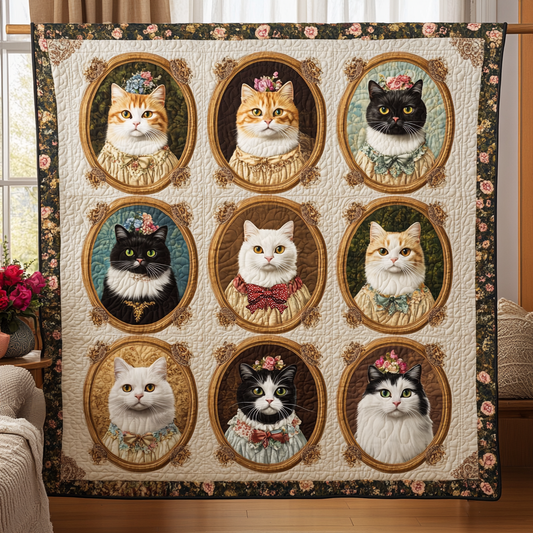 Vintage Cats Gallery WG2112023CL Quilt