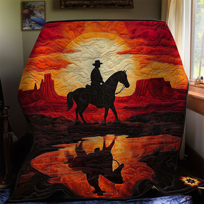 Sunset Cowboy WY0312058CL Quilt