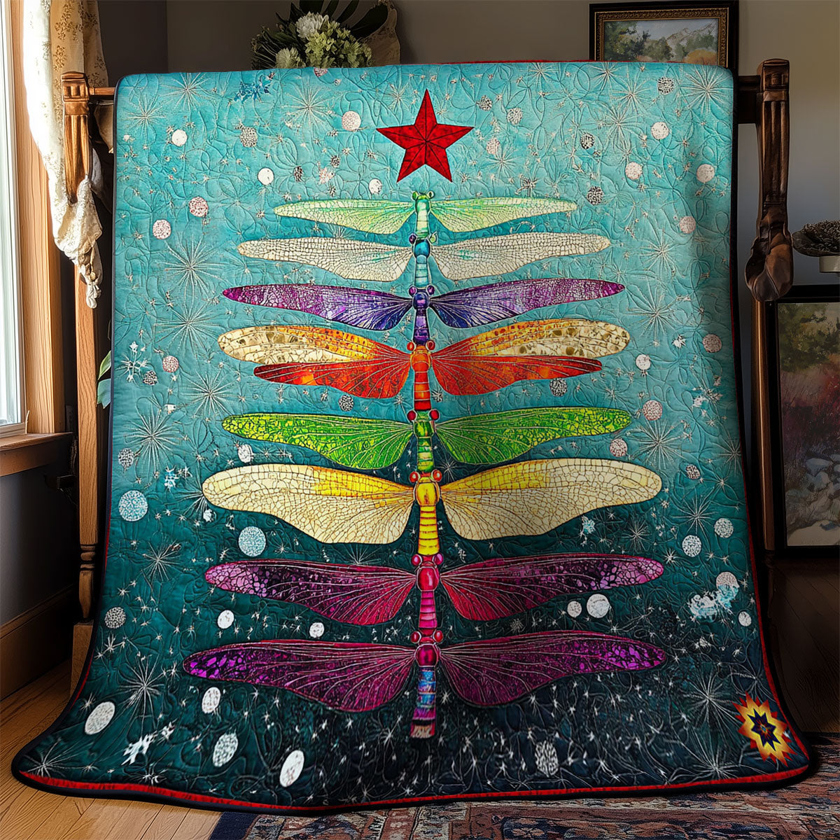 Dragonfly Christmas Tree WY2311025CL Quilt