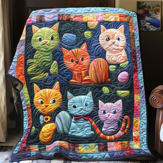 Cat Playing Crochet YR2612026CL Quilt