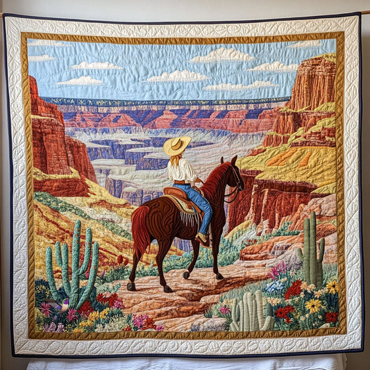 Grand Canyon And Cowgirl WY0511008CL Quilt