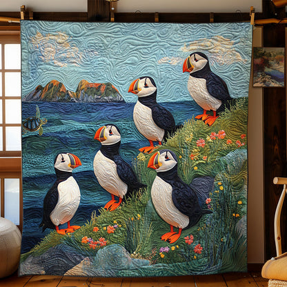 Puffin Family WY1411045CL Quilt