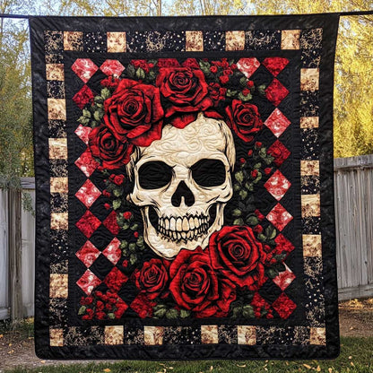 Red Roses Skull WJ2609017CL Quilt