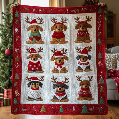 Dachshund Reindeer Costume WP0310033CL Quilt