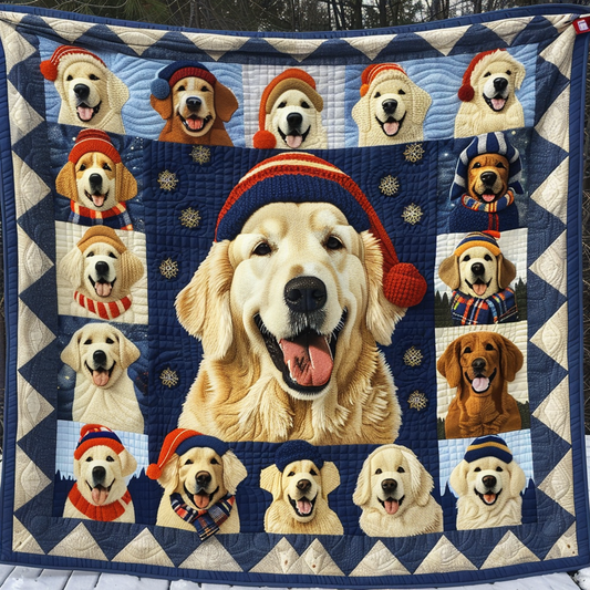 Warm Golden Retriever WN1909032CL Quilt