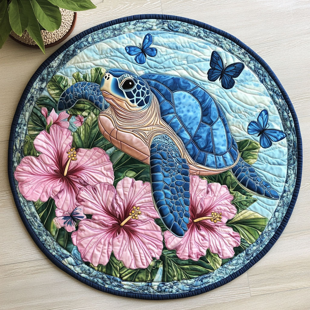 Sea Turtle Flower CW1207035CL Quilted Round Mat – Cozzyhomes