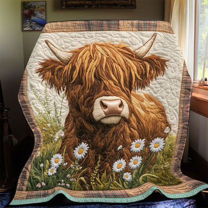 Cozy Highland Cow WX2412008CL Quilt